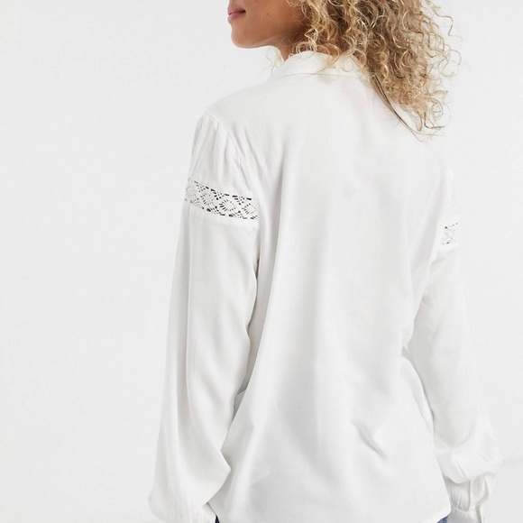 Cotton Shirt With Lace  Inserts - Picture 3 of 3